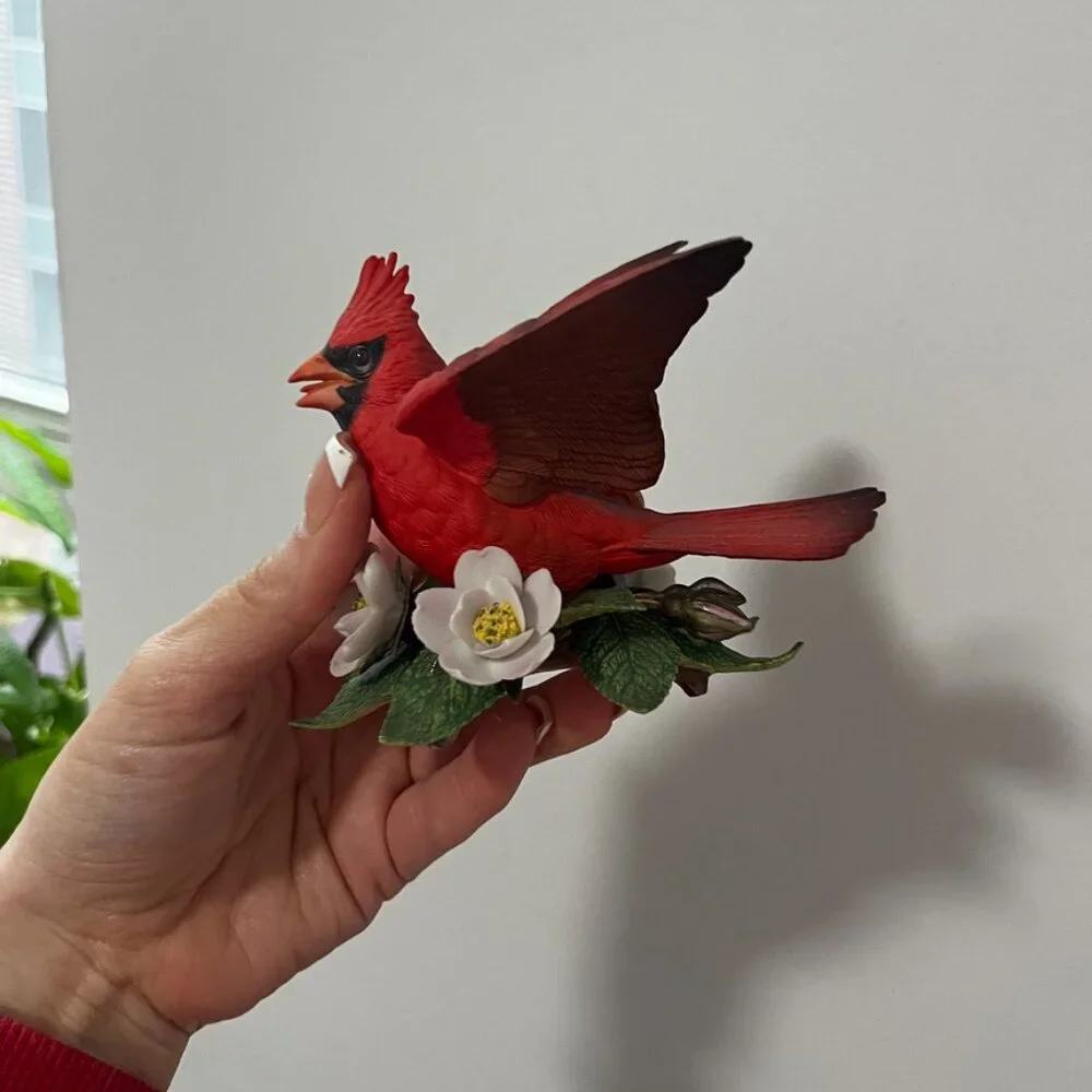 Lenox Red Cardinal Garden Bird Porcelain Figure - Picture 4 of 6